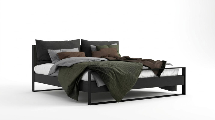 Lit Double Moderne Hôtel Textile de Luxe Chambre à Coucher Lits Cadre de Lit Design