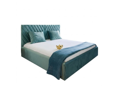 Lit double design Textile luxueux pour hôtel Chambre à coucher moderne Cadre de lit