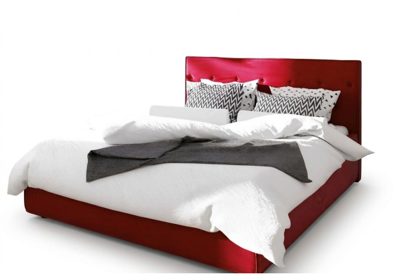 Conception de lit Lit double fonction Textile d'hôtel Chambre à coucher Lits Cadre de lit Rouge