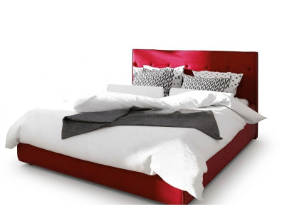 Conception de lit Lit double fonction Textile d'hôtel Chambre à coucher Lits Cadre de lit Rouge