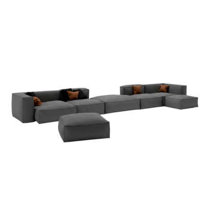XXL Canapé de luxe Canapés en tissu Design de salon Canapés Rembourrage Moderne 590 cm