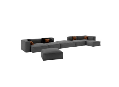XXL Canapé de luxe Canapés en tissu Design de salon Canapés Rembourrage Moderne 590 cm