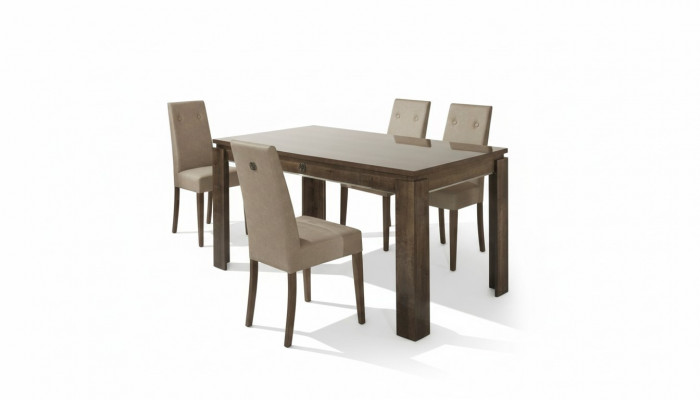 Chaise en bois avec revêtement pour salon Salle à manger Ensemble de salle à manger Ensemble de 4 pièces neuf.