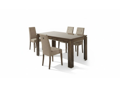 Chaise en bois avec revêtement pour salon Salle à manger Ensemble de salle à manger Ensemble de 4 pièces neuf.