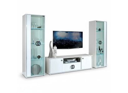 Meuble TV mobile Tavolo Armoire Télévision Design Nouveau Blanc 160 cm Moderne Nouveau
