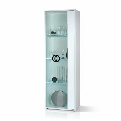 Vitrine armoire 1 porte design meubles salon blanc Italie
