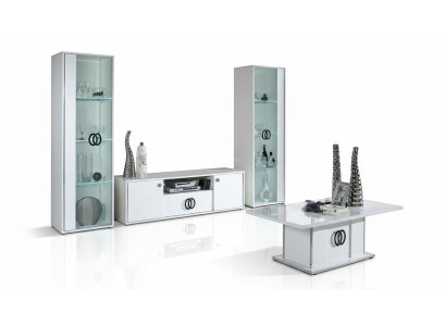 Mobilier de salon rtv 2x Vitrine meubles salon Design tv Moderne Set 3 pièces