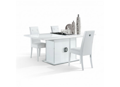 Table à manger blanche pour salle à manger design en bois meubles italiens