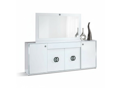 Ensemble de commode avec miroir design armoire en bois brillant XXL armoire de luxe