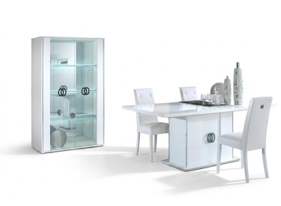 Vitrine armoire à 2 portes vitrine salon meubles design verre nouveau
