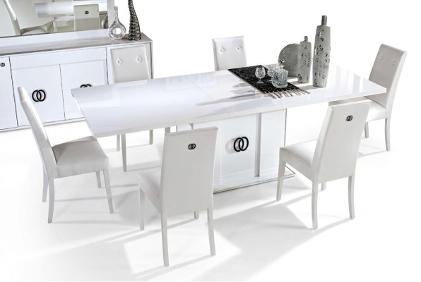 Ensemble de 7 pièces de table et chaises de salle à manger au design moderne
