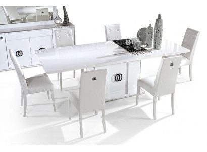 Ensemble de 7 pièces de table et chaises de salle à manger au design moderne