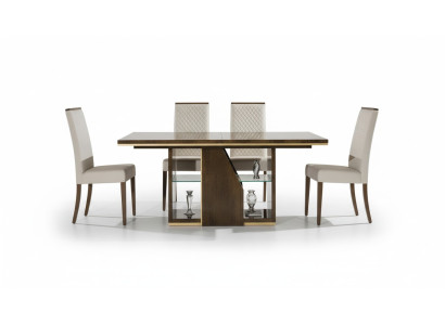 Ensemble de 5 chaises et table à manger en bois moderne
