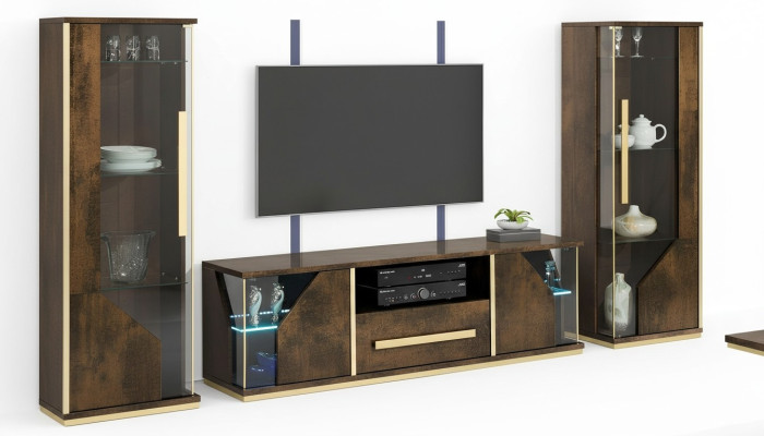 Buffet TV rtv Lowboard Armario Mesa de Salon en Bois Design Luxe