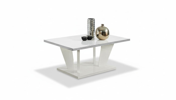Table basse de luxe meubles en bois décoration tables console design blanc nouveau