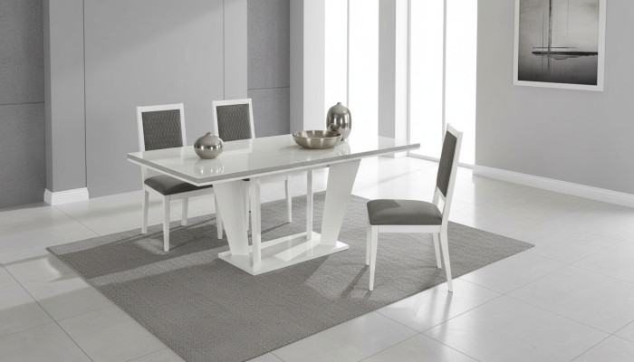 Ensemble de table à manger design moderne luxe tables blanches