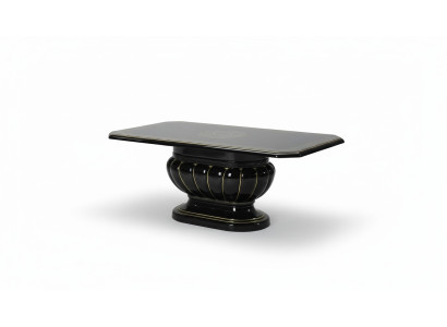 Table basse de luxe en bois, table de canapé, table noire