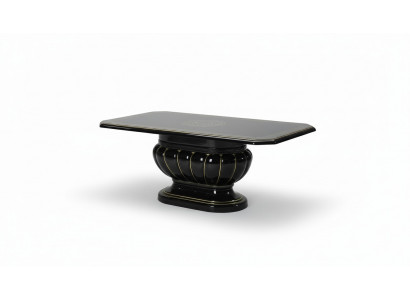 Table basse de luxe en bois, table de canapé, table noire