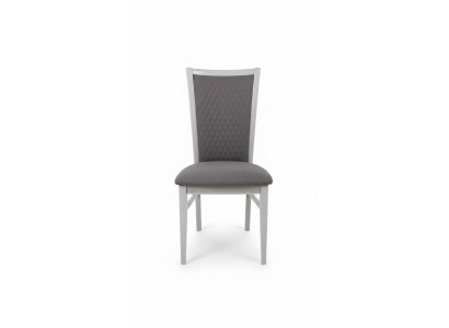 Chaise de salle à manger Chaise en bois Tissu gris Chaises inclinables Relax Design Fauteuil Italie