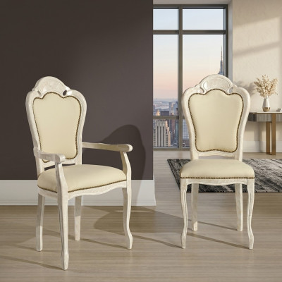 Chaise sans accoudoir Chaise de salle à manger Bois Tissu Chaises de salle à manger Design Fauteuil neuf