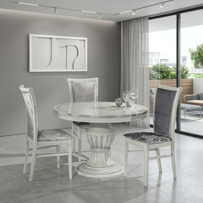 Chaise de salle à manger Chaise Chaises de salle à manger Chaise de relaxation Velours Bois Gris Assise Design