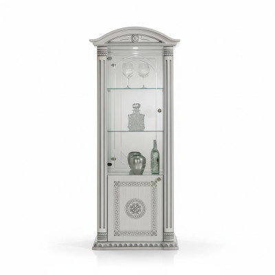 Vitrine de luxe avec verre armoire blanche design meubles nouveau