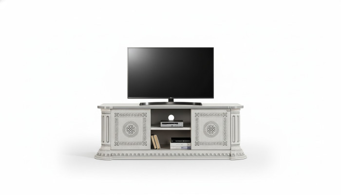 Buffet design RTV pour TV, meuble bas de luxe en bois blanc, nouveau
