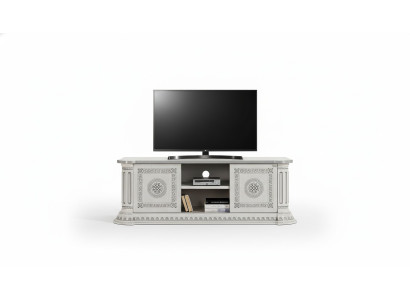 Buffet design RTV pour TV, meuble bas de luxe en bois blanc, nouveau