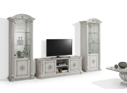 Vitrine TV mobile pour salon, ensemble de 3 pièces en bois neuf