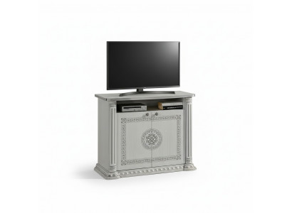 Commode RTV téléviseur brillante basse crédence design étagères TV bois Italie
