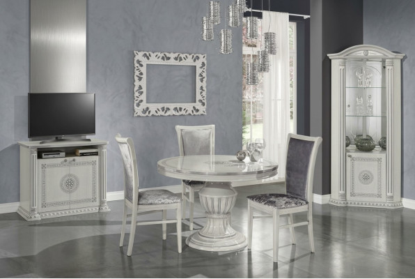 Ensemble de luxe de 3 pièces table à manger vitrine commode tables commode