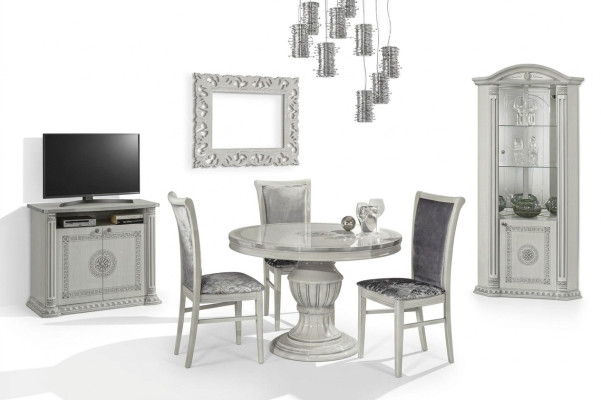 Ensemble de luxe de 3 pièces table à manger vitrine commode tables commode