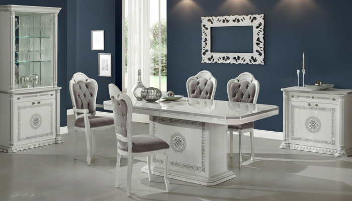 Jeu de luxe pour salle à manger table chaises XXL tables chaises design en bois 5 pièces