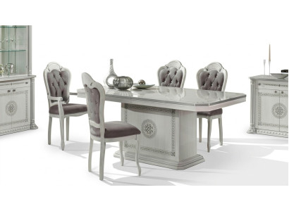 Jeu de luxe pour salle à manger table chaises XXL tables chaises design en bois 5 pièces