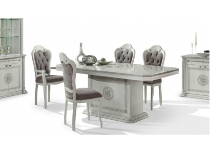Jeu de luxe pour salle à manger table chaises XXL tables chaises design en bois 5 pièces