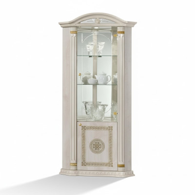 Vitrine d'angle Vitrine Credenza Vitrines Luxe Cristal Armoire Armadietto Angle Bois Design