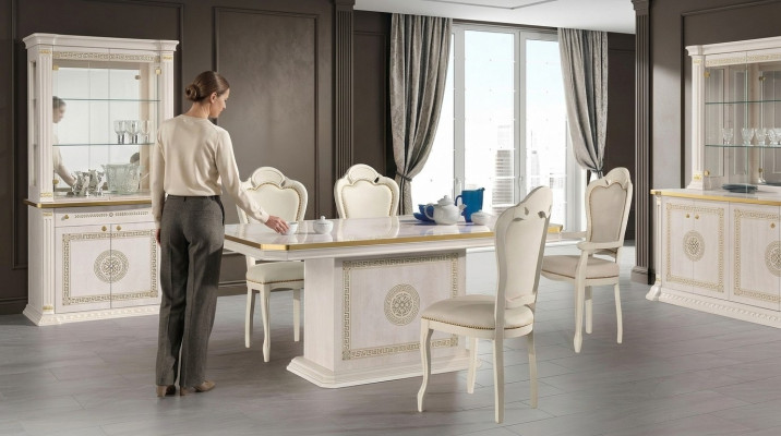 Ensemble de 5 chaises de salle à manger modernes en bois