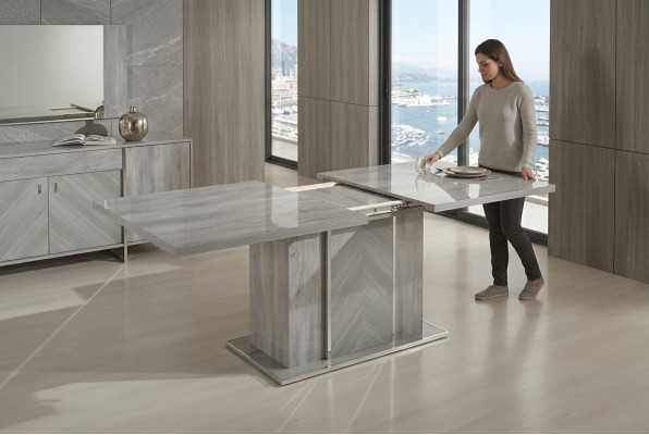 Table à manger de luxe Table extensible en bois Design moderne pour salle à manger Italie