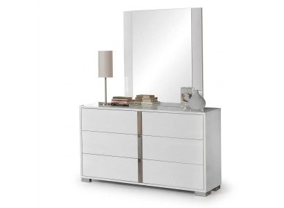 Ensemble de tables de nuit avec miroir moderne en bois de 2 pièces pour nouvelle chambre