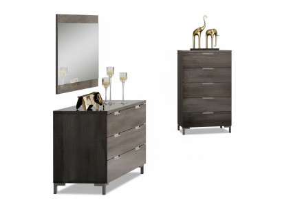 Ensemble de commode avec miroir en bois moderne