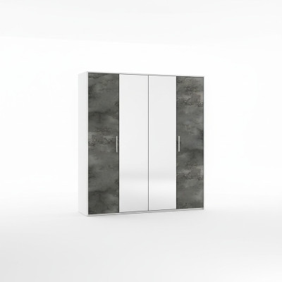Armoire moderne à 4 portes en bois pour chambre à coucher
