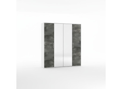 Armoire moderne à 4 portes en bois pour chambre à coucher