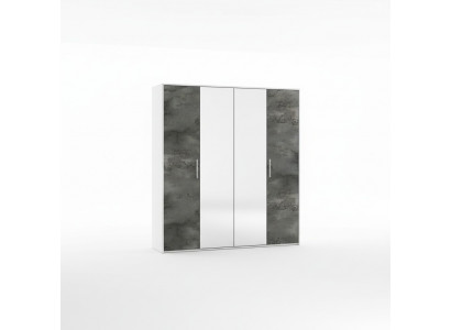 Armoire moderne à 4 portes en bois pour chambre à coucher