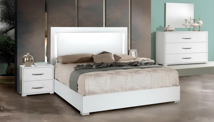 Design de table de nuit de luxe pour lit double 3 pz.