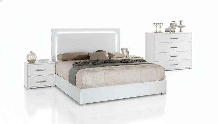 Design de table de nuit de luxe pour lit double 3 pz.