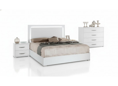 Design de table de nuit de luxe pour lit double 3 pz.