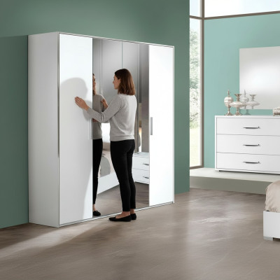 Armoire de luxe moderne à 4 portes en bois