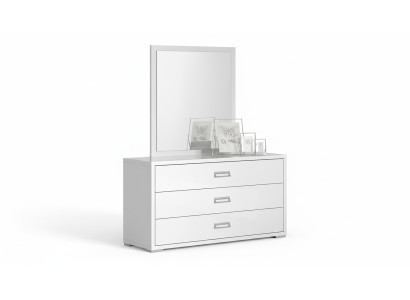 Ensemble de commode avec miroir blanc au design moderne