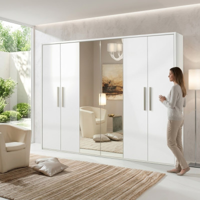 Armoire à 6 portes meubles design miroir neuf