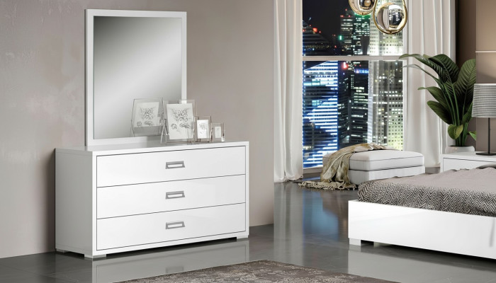 Ensemble de commode miroir designer luxe console meubles en bois armoire blanche